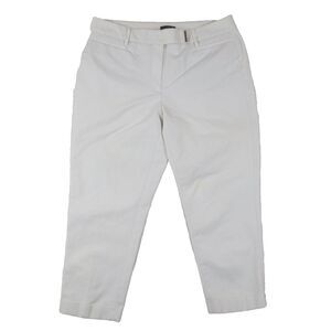 White House Black‎ Market Pants Womens 10 White The Slim Crop Mid Rise Chino